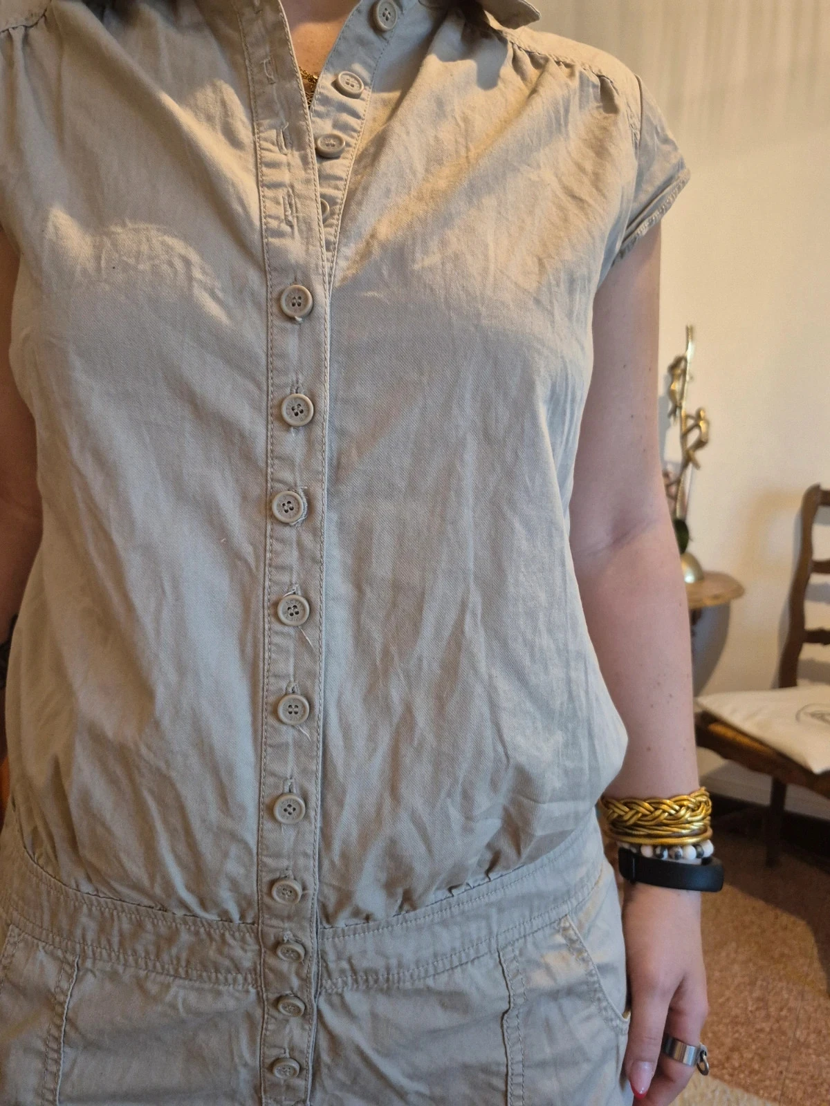 Combishort beige caqui claro liso – photo 4